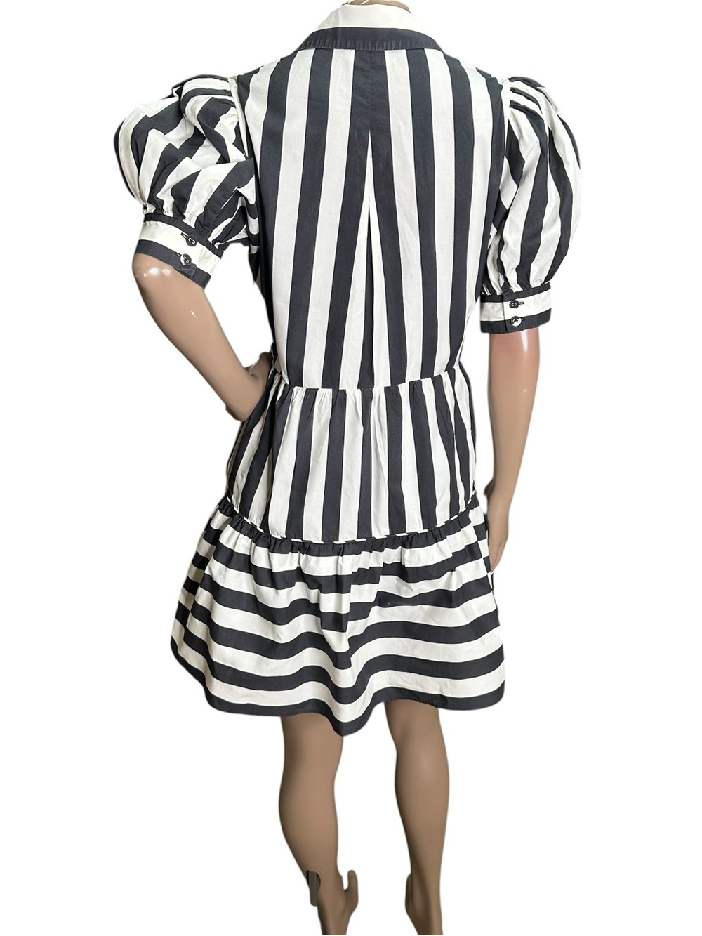 FARM Rio Black and White Striped Mini Dress - Picture 8 of 14